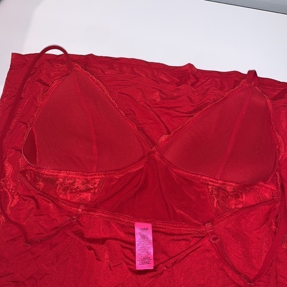 LA Senza red Satin padded bra slip dress size Medium - Picture 15 of 16